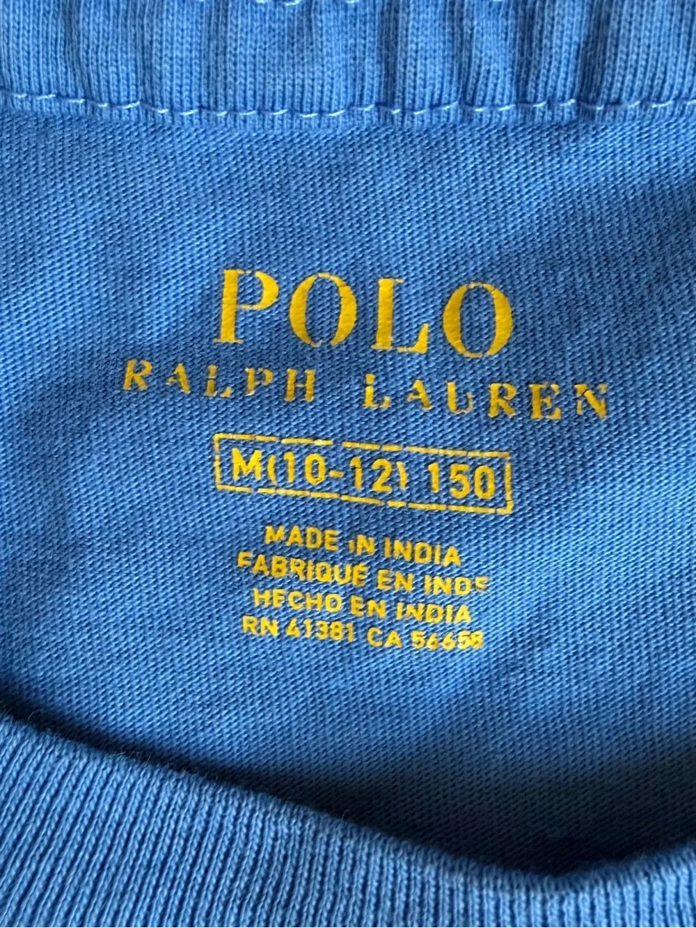Polo by Ralph Lauren Kids Short Sleeve Tee in Blue with Navy Pony size M(10/12)